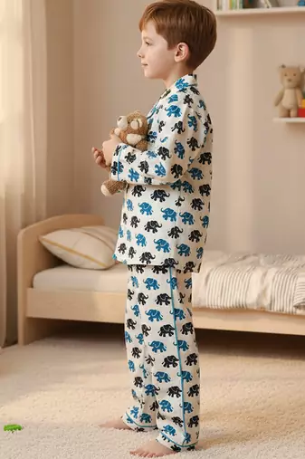 Blue elephant night suit