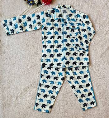 Blue elephant night suit 4