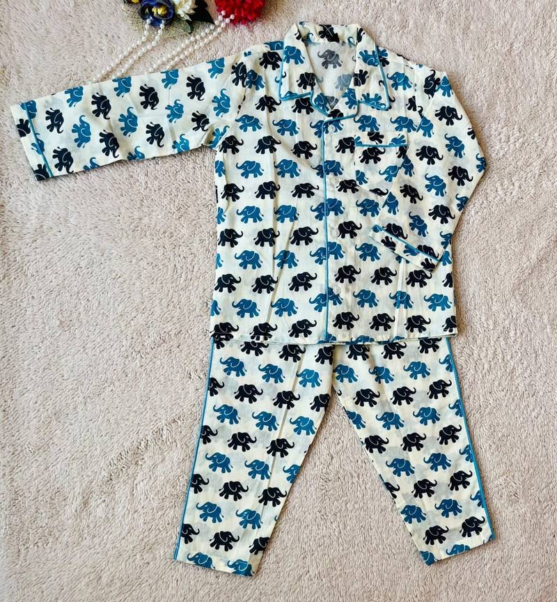 Blue elephant night suit