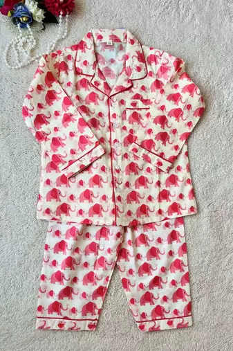 Peach night suit