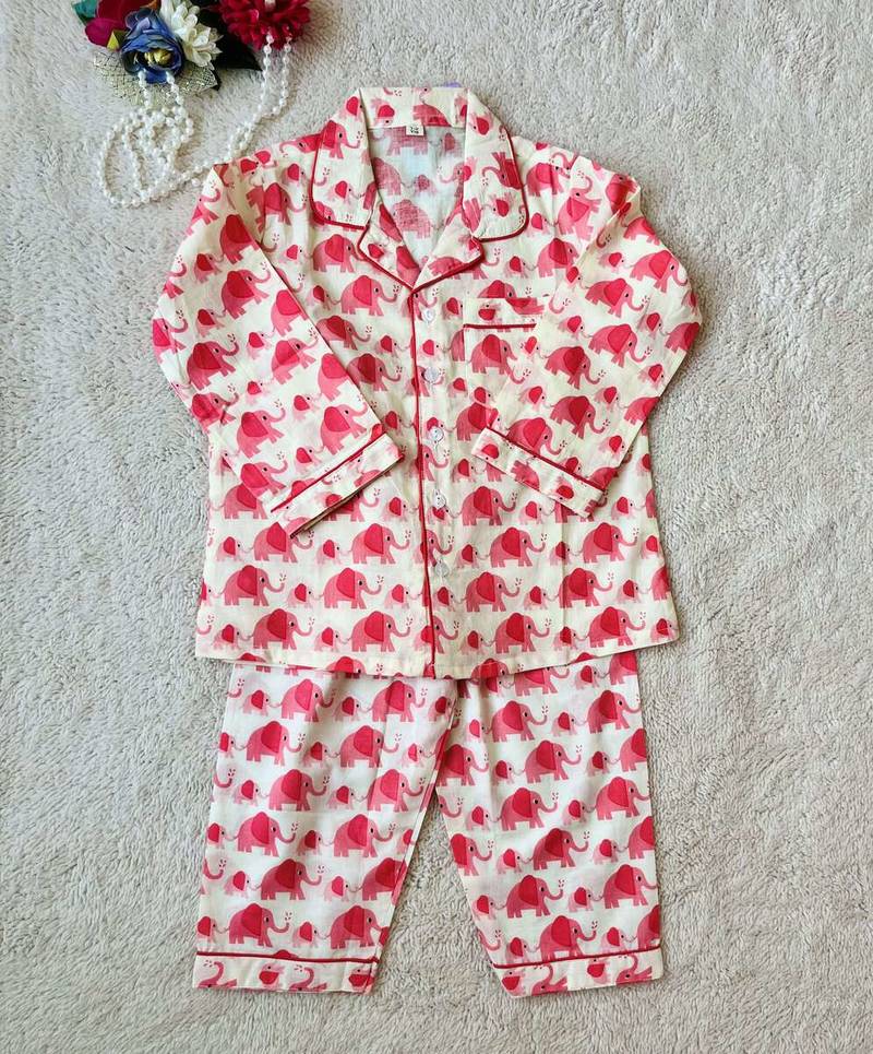 Peach night suit