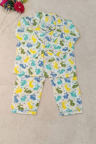 Rabbit print night suit