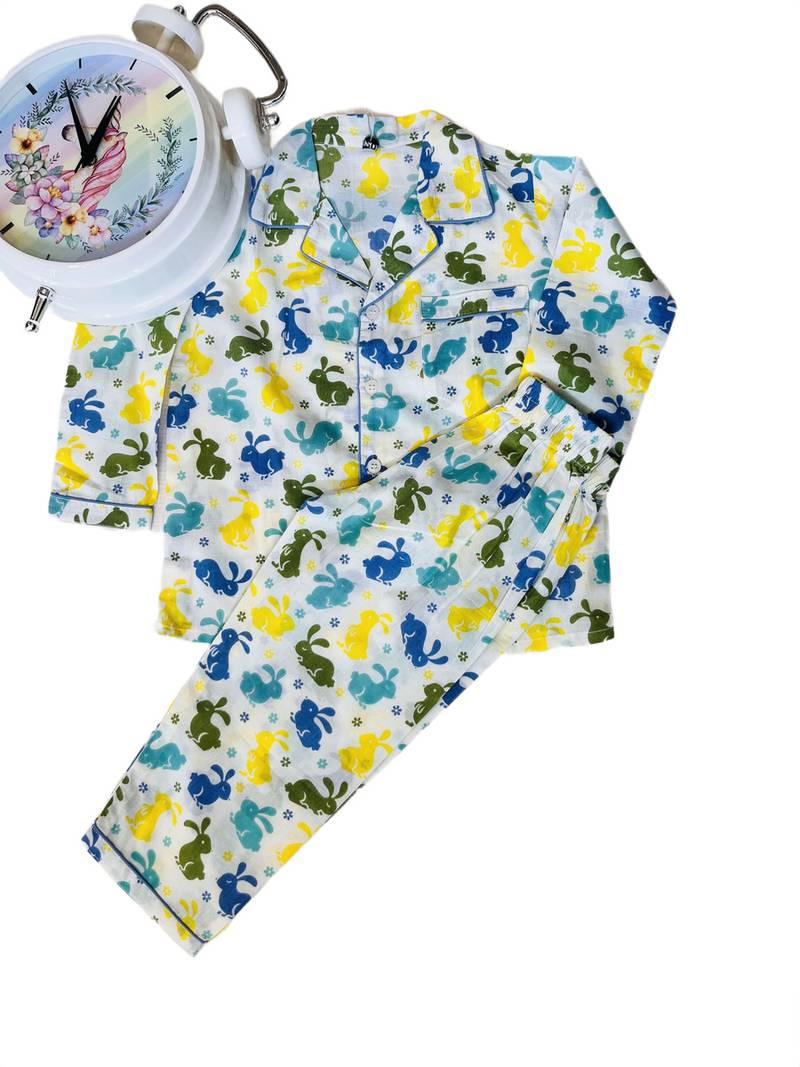 Rabbit print night suit