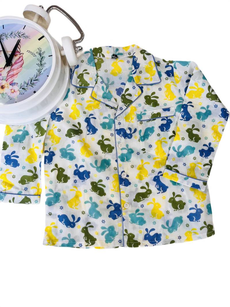 Rabbit print night suit