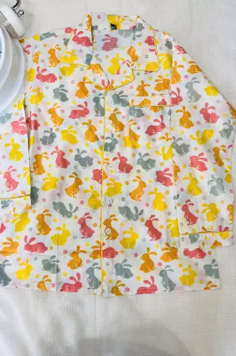 Yellow rabbit night suit
