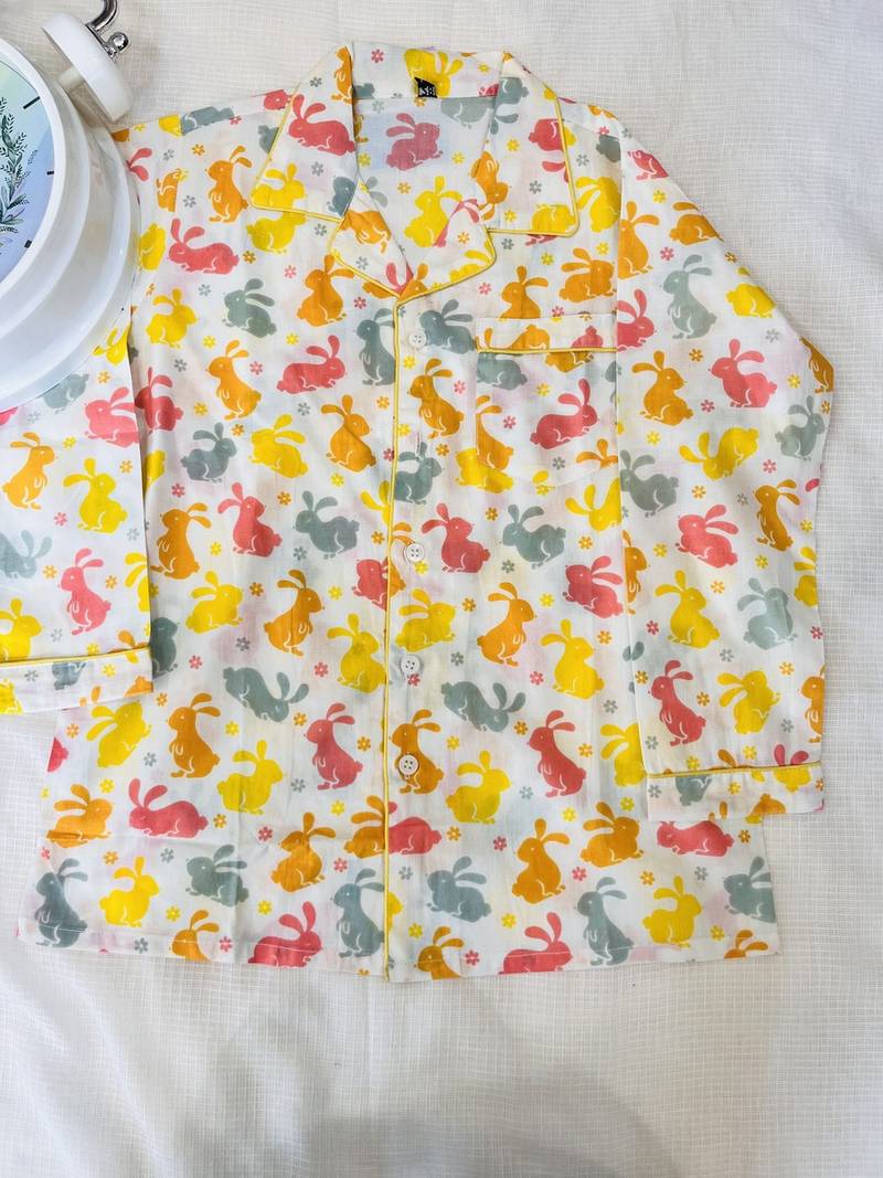 Yellow rabbit night suit
