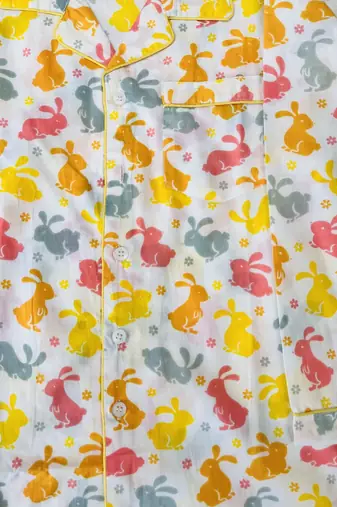 Yellow rabbit night suit
