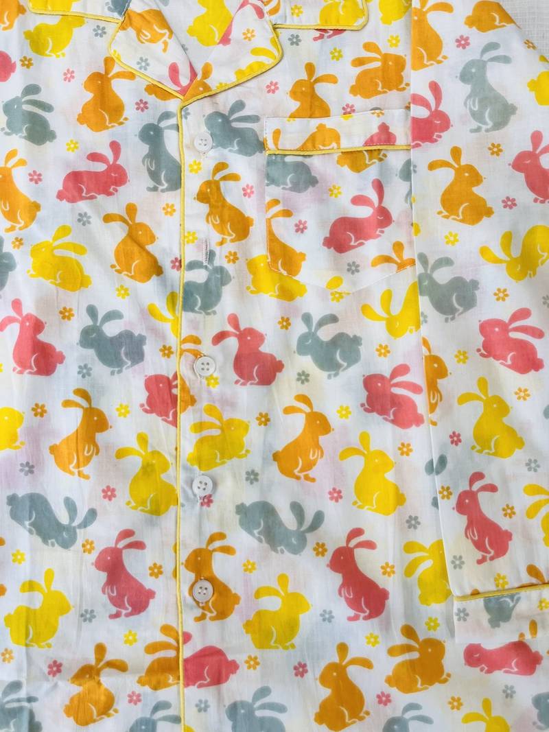 Yellow rabbit night suit