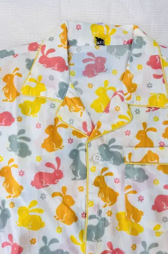 Yellow rabbit night suit