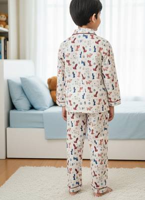 Blue dog bone night suit 2
