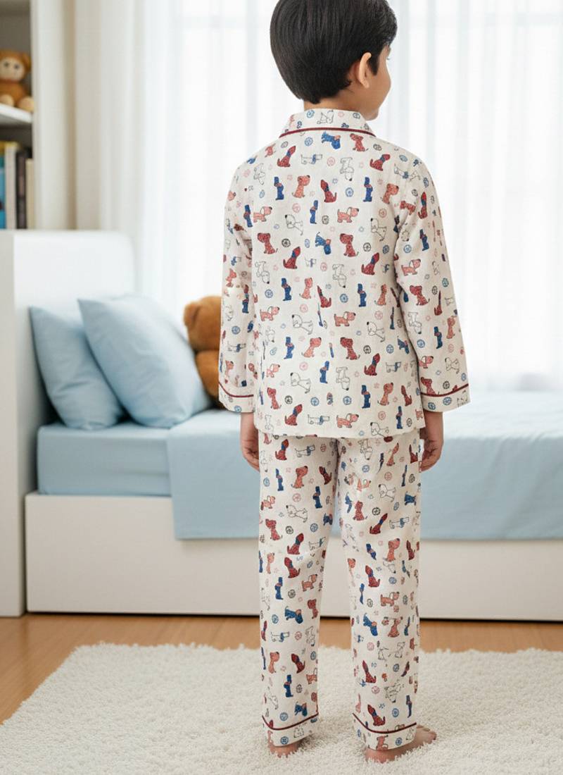 Blue dog bone night suit