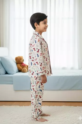 Blue dog bone night suit