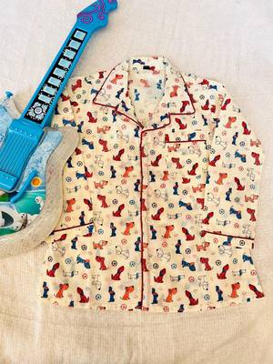 Blue dog bone night suit 5