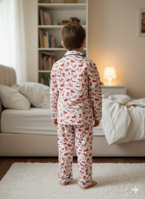 Red dog bone night suit 2