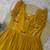 yellow color sequin multithreaded beaded embroidered silk blend gown