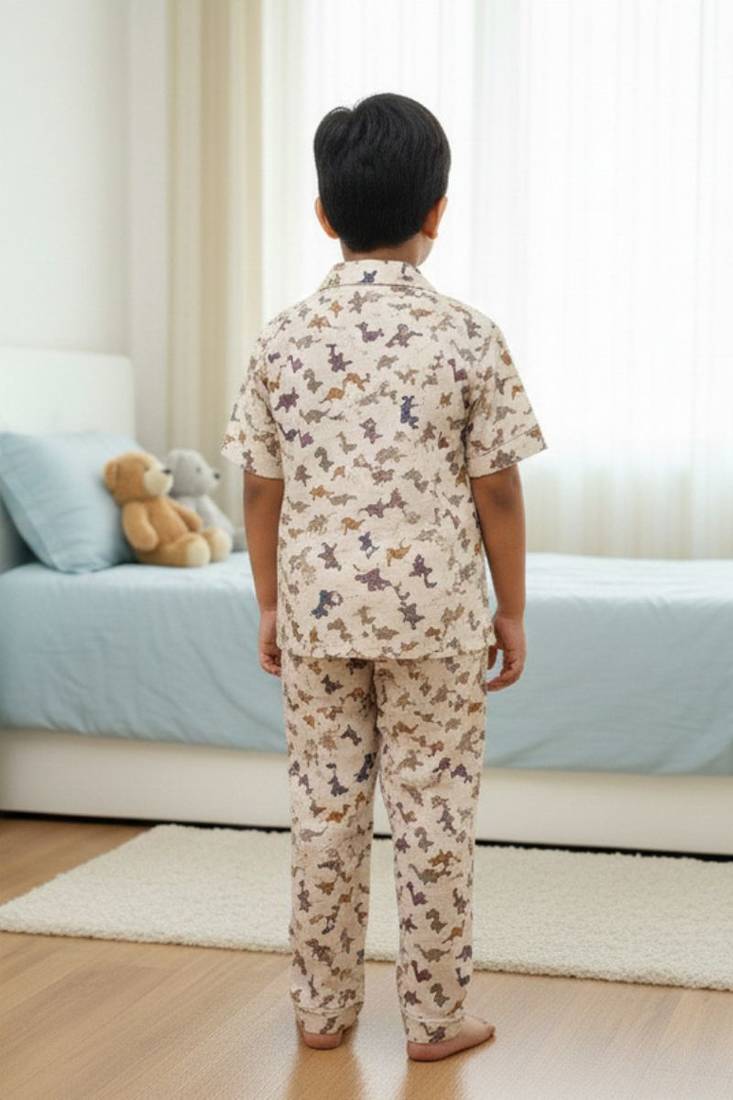 Dino print night suit