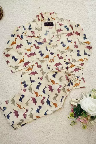 Dino print night suit