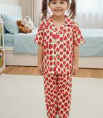 Strawberry red night suit