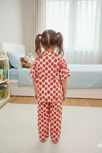 Strawberry red night suit