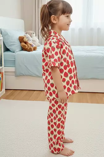Strawberry red night suit