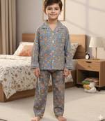Grey butterfly night suit