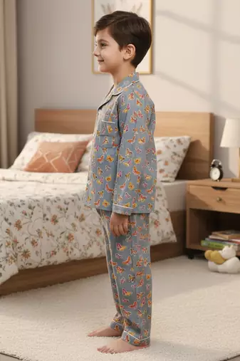 Grey butterfly night suit