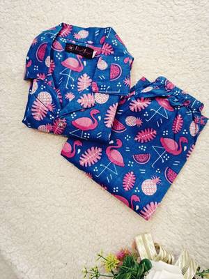 Pink flamingo night suit 3