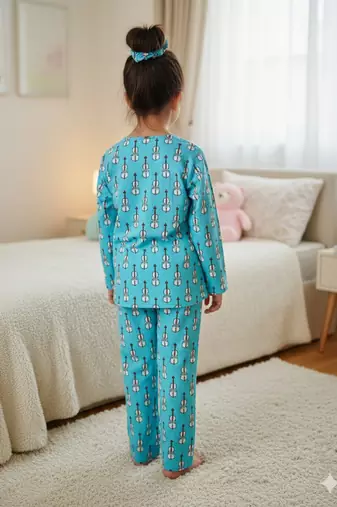 Guitar printed night suit