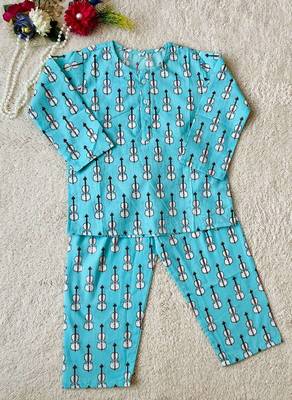 Guitar printed night suit 4