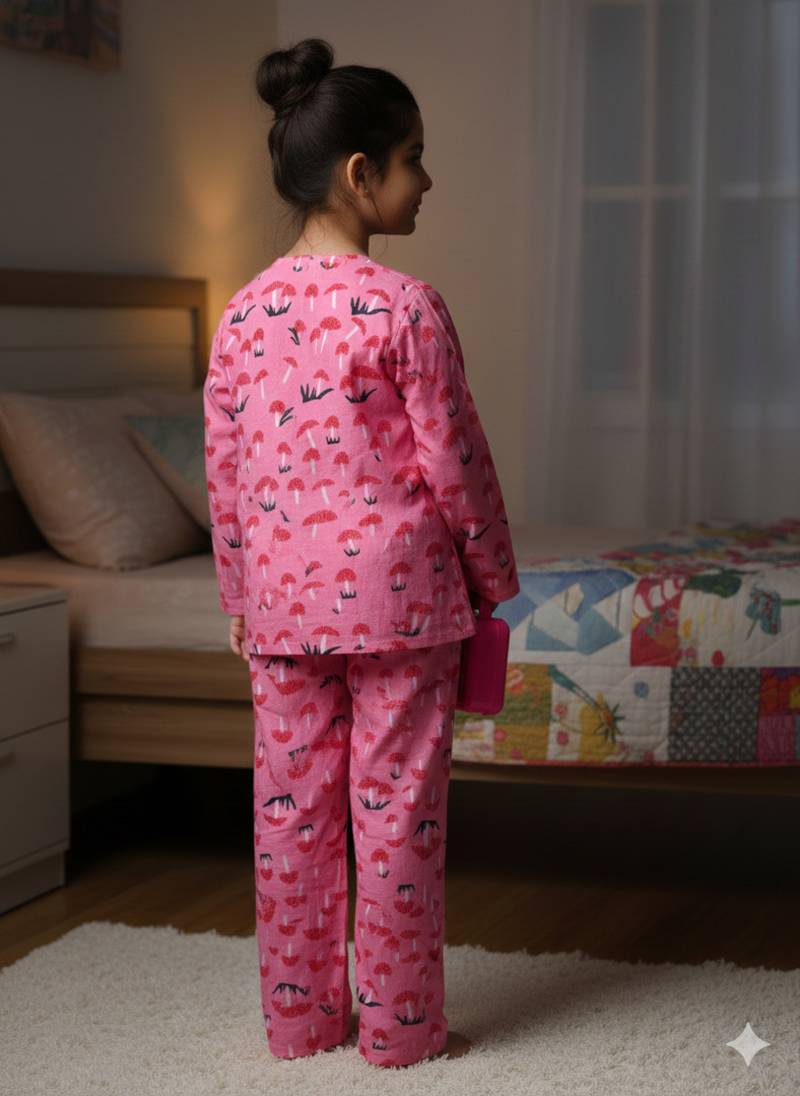 Mushroom printed night suit