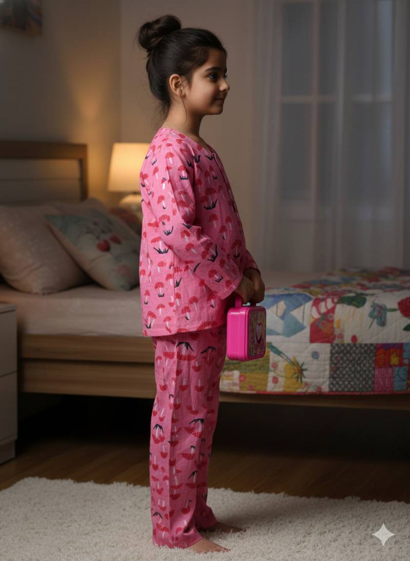 Mushroom printed night suit