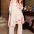 White rayon readymade suit with embroidery & lace border work
