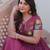 Wine silk blend readymade anarkali suit with embroidery work