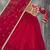 Red georgette readymade anarkali suit with embroidery & sequence work