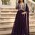 Violet georgette readymade anarkali suit with embroidery & sequence work
