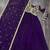 Violet georgette readymade anarkali suit with embroidery & sequence work