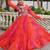 Orange georgette readymade navratri anarkali with leheriya & kutchi patchwork