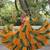 Yellow georgette readymade navratri anarkali with leheriya & kutchi patchwork
