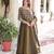 Mehendi vichitra readymade anarkali suit with zari embroidery & sequence work