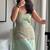 Sea Green Color Sequence And Embroidery Work Fuax Georget Salware Suit