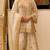 Beige chinon readymade suit with embroidery & sequence work