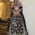 black color zari sequins dori work  silk blend lehenga Choli Set
