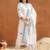 Women Floral Embroidered Regular Thread Work Pure Cotton Kurta with Trousers & With Dupatta
