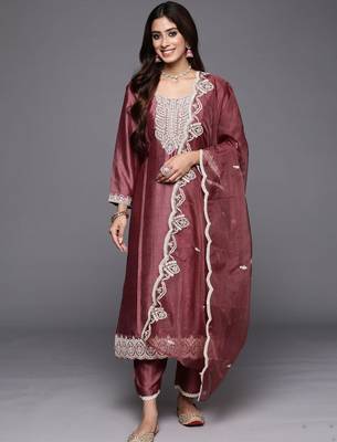 Women Ethnic Motifs Embroidered Kurta with Trousers & Dupatta 2
