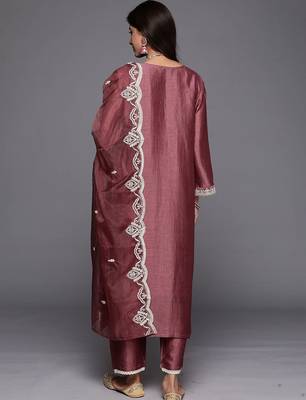 Women Ethnic Motifs Embroidered Kurta with Trousers & Dupatta 4