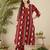Women Printed Pleated Pure Cotton Kurta with Trousers