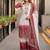 White And Maroon Color Sequence And Embroidery Work Georgette Salwar Suit