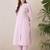 Floral Embroidered Mandarin Collar Thread Work Pure Cotton Kurta With Trouser