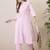 Floral Embroidered Mandarin Collar Thread Work Pure Cotton Kurta With Trouser