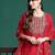 Ethnic Motifs Embroidered Liva Kurta With Trousers & Dupatta